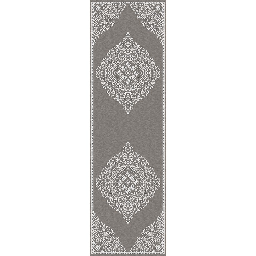 Dynamic Rugs 3302-901 Hera 2.3 Ft. X 7.7 Ft. Finished Runner Rug in Grey/Ivory 